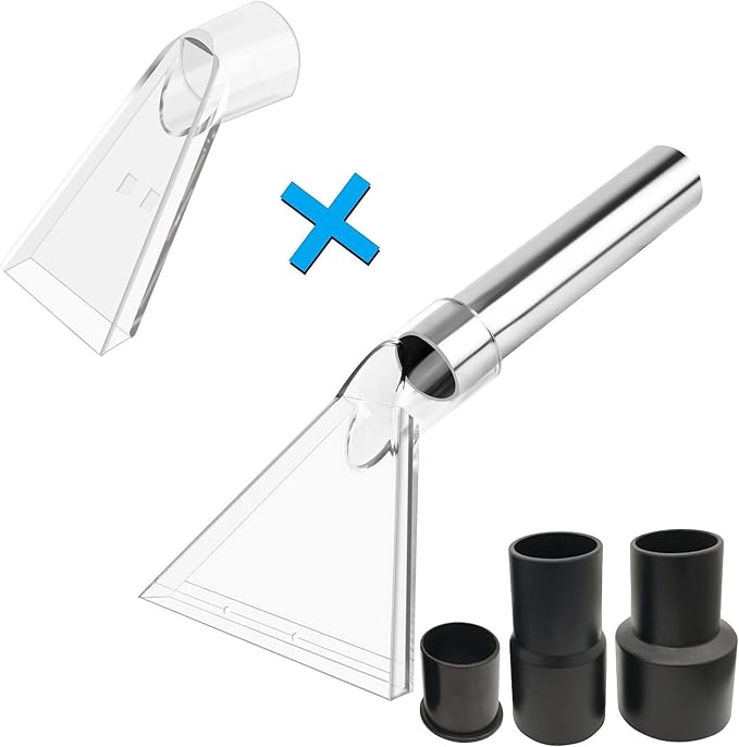 Happy Tree Universal Fit All Brands' Shop Vacs with 2-1/2"&1-7/8"&1-1/4" Adapter Clear Extractor Accessory for Upholstery & Carpet Cleaning & Car Detailing, Shop Vac Extractor Attachment Hose Kit