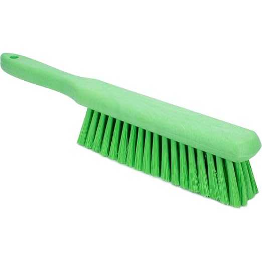 SPARTA 8 Inch Soft Counter Brush with Polyester Bristles and 5 Inch Handle, Color Coded Handheld Broom for Tables Countertops and Foodservice Surfaces, 13 Inch Overall Length, Lime, Pack of 6
