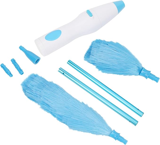 Acouto 180 Bendable Electric Duster Window Blinds Furniture Cleaning Tool Electric Duster for Home Cleaning Dusters Spin Battery Operated Electrical that Runs by Batteries