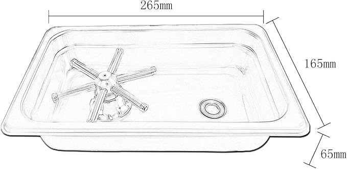 YBB Pitcher Rinser Cup Washer Glass Cleaning Rinser with Side Sprays, Drain and Drip Tray for Bar Coffee Shop (10.4×6.5×2.6")