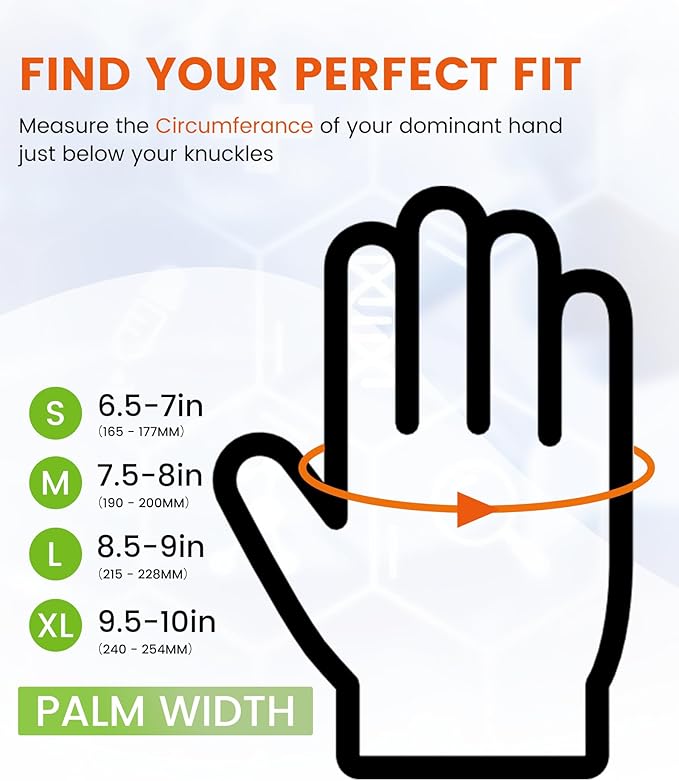 TREEGO 6 Mil Black Nitrile Exam Gloves Small, Heavy Duty Disposable Latex & Powder Free, Chemical Resistant, Textured Grip for Cooking, Mechanic - 100 Count
