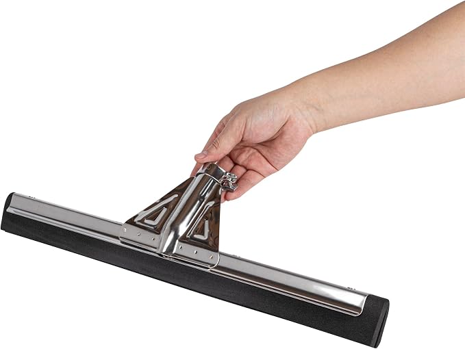 RW Clean Stainless Steel Floor Squeegee - 17 3/4" x 5" x 1 1/2" - 1 count box