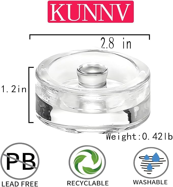 Mason Jar Fermentation Kit, Sauerkraut pounder + 4 Glass weight and 8 Fermentation Airlock Lids for Wide Mouth Mason Jars Excluding steel rings and bottles(AirLock+Glass weight+pounder)