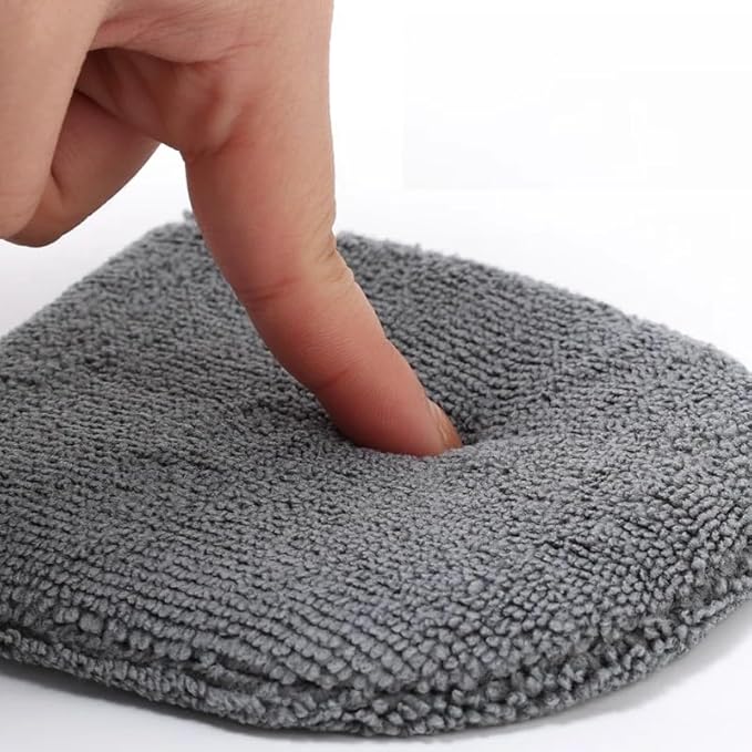 Car Cleaning Polishing Wax Sponges Soft Microfiber Mitts Pad Auto Body Detailing Wash Care Sponge Brush Foam Applicator Tools 1pc grey