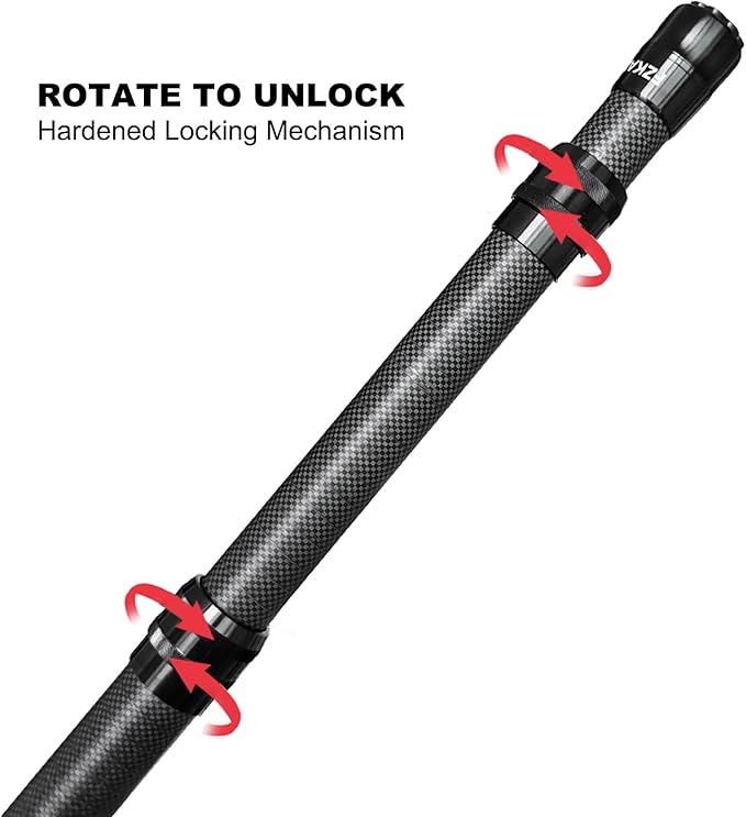 Carbon Fiber Pool Pole, Professional 15 FT Telescoping Swimming Pool Cleaning Pole 4.6 to 15 FT, Ultra-Lightweight 4-Section Adjustable Skimmer Pole for Nets, Brushes, Vacuums – Rustproof