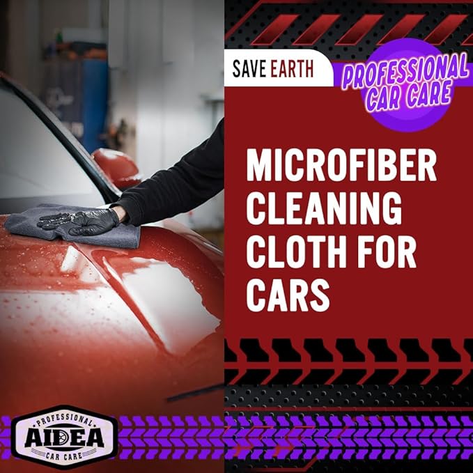 AIDEA Microfiber Cleaning Cloth Grey, 800PK, Microfiber Towels for Cars, Shop Towels Cleaning Rags, Premium Wash Cloths, Absorbent Towel for SUVs, House, Kitchen, Commercial, Cleaning Supplies 12×12"