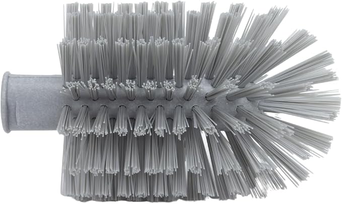 SPARTA Industrial Tank Brush Head Pipe Brush Head, Drain Brush with 3/4" Thread Hole (Handle Not Included) for Commercial Use, Plastic, 3 x 5.9 Inches, Gray (Pack of 6)
