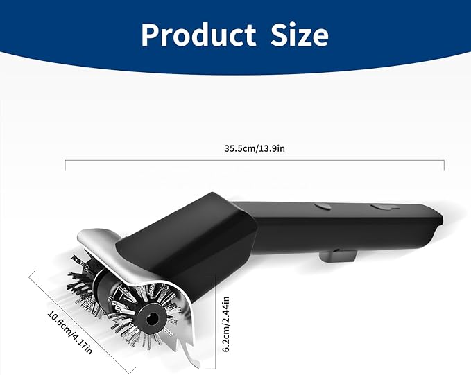 Electric Grill Brush for Outdoor,Cordless Rechargeable Grill Brush with 370 RPM & LED Light,Dual Steel Brushes for Husband Father Birthday BBQ Gifts