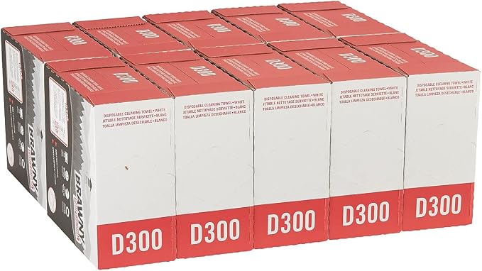 Georgia Pacific 20075 Tall Dispenser All-Purpose DRC Wipers, 9 1/4x16, White, 110/BX 10 BX/CT
