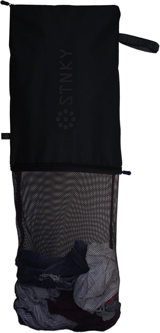 STNKY Bag Pro - Laundry Bags With Zips, Handles and Internal Mesh Bag for Travel, Yoga, Healthcare, Gym Kit, Laundry (Standard, Black)