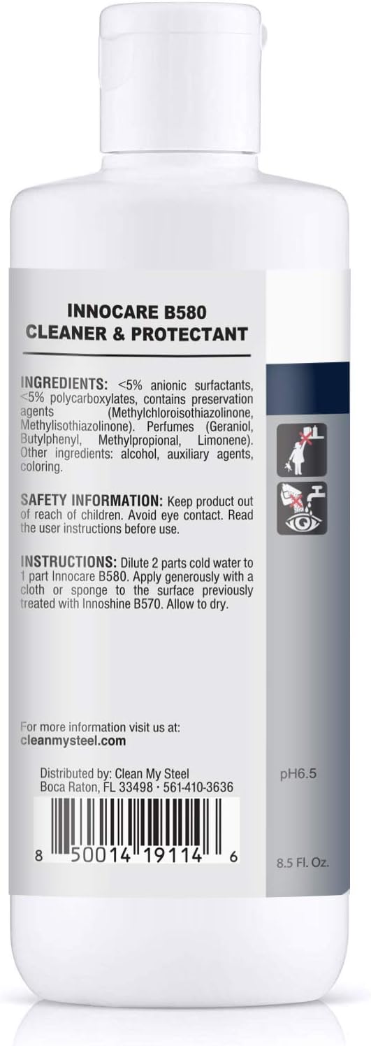 CLEAN MY STEEL Stainless Steel Cleaner (8.5oz, Clean & Seal)