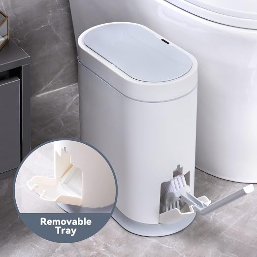ELPHECO 2.5 Gallon Trash Can + 2.5 Gallon Trash Can with Toilet Brush