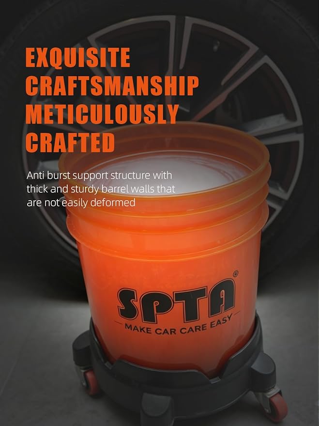 SPTA 33Pcs Car Wash Bucket Set, 20L Scratch Free Detailing Bucket with Car Wash Filter Wash Mitt Sponge Towels Tire Detailing Brush Set, Exterior Interior Car Detailing Set, Complete Car Care Tools
