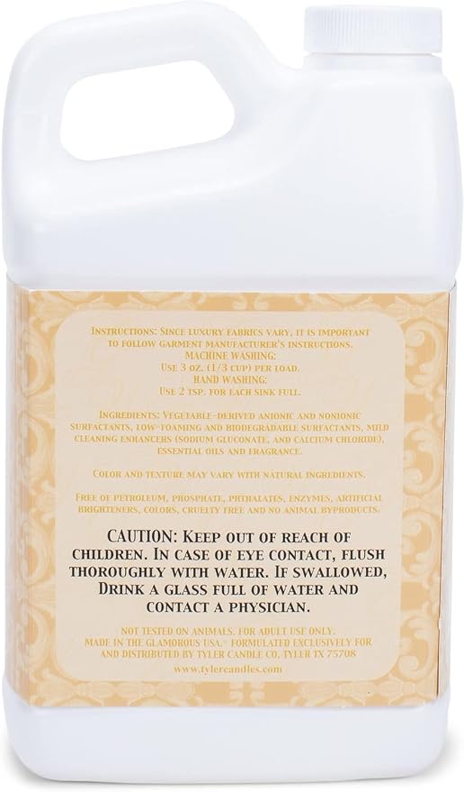 Elanze Designs Tyler Candle ENTITLED - Glam Wash - 32 Ounce Liquid Laundry Detergent and Scented Sachet Bundle
