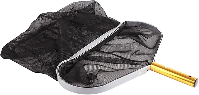 Swimming Pool Leaf Rake with Fine Mesh Frame Net, 9.6x18 Inch Cleaner for Ponds and Fish Tanks - Durable Heavy Duty Frame, Efficient Debris Removal for Pools and Hot Tubs