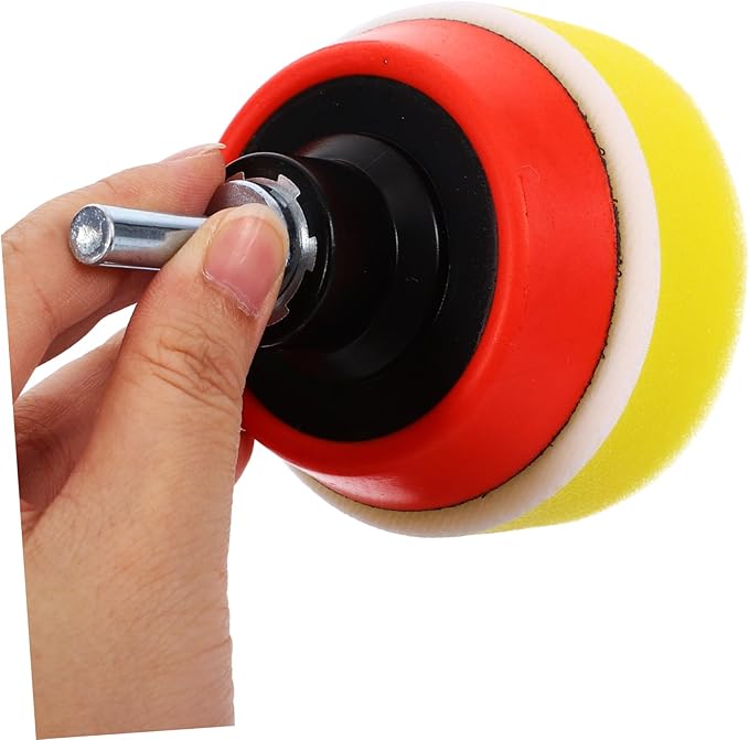 Zerodeko 1set Buffer Sponge Pad Polishing Wheel Kit for Car Waxing and Household Cleaning Self-Adhesive Polishing Pads for Drill Use Buffing Wheel