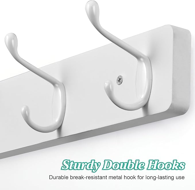 OUTNILI Broom Holder and Coat Rack Wall Mounted Bundle