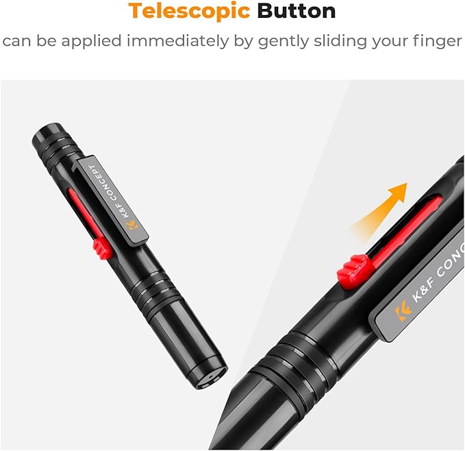 K&F CONCEPT Professional Lens Cleaning Pen*3 with Soft Brush, Carbon Head Lens Cleaning Pen Compatible with Canon, Nikon, Pentax, Sony Digital Camera Cleaning,AR VR Glasses Cleaning