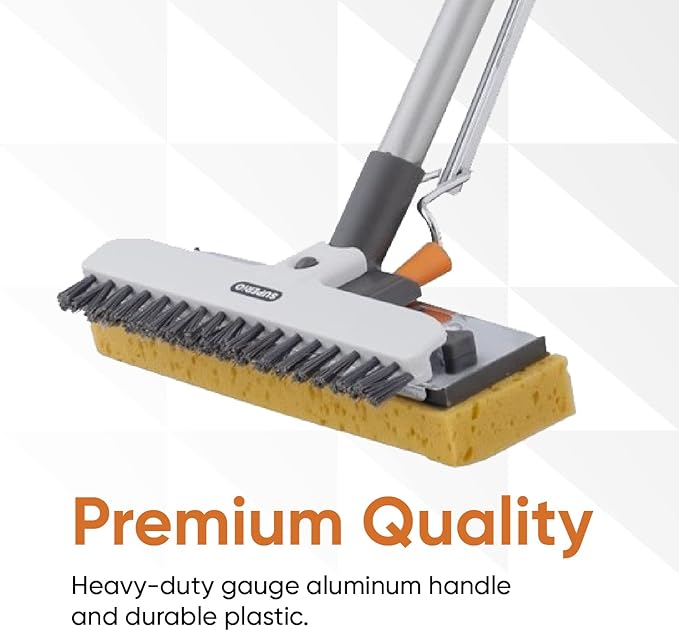 Superio Sponge Mop, Butterfly Squeeze Mop for Tile, Laminate, Bathroom, Kitchen, Garage Floors Commercial/Industrial (Full Mop)