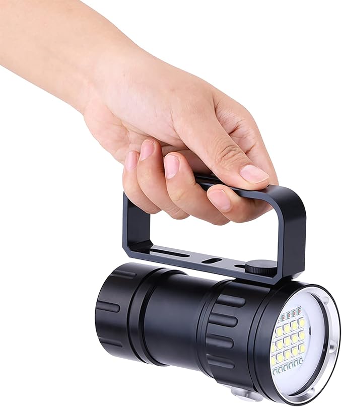 Dive Light, Diving Flashlight 18000 Lumen IPX8 Waterproof Diving Torch Scuba Dive Lights 500M Underwater LED Flashlight Submersible Lights