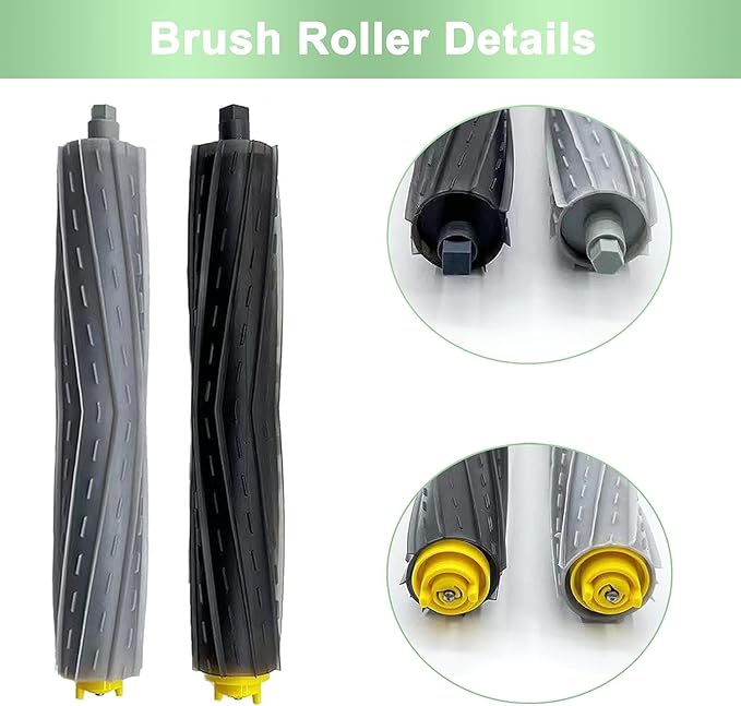 Replacement Parts for iRobot Roomba 800 900 Series 805 860 861 864 866 870 871 880 890 891 960 961 964 980 981 985, 17 PCS Replenishment Kit: 2 Rollers, 4 Filters, 4 Side Brushs, 5 Screws and 2 Tools
