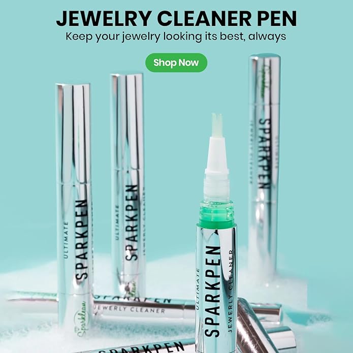 SPARKLEAN Complete Jewelry Cleaning Kit – Ammonia-Free Jewelry Cleaner Spray, Precision Pen & Polishing Cloth for Silver, Gold, Diamond Ring Cleaner