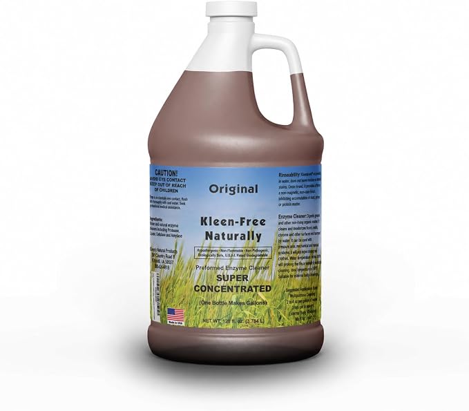 Naturally Preformed Enzyme Cleaner, Enzyme Solution, Multi-Purpose Cleaner, Laundry Additive and More - Concentrate - Original Scent - 128oz (1 Gallon)