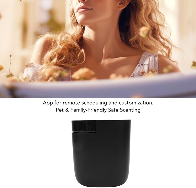 Pssopp Waterless Essential Oil Diffuser, App Aromatherapy Scent Air Machine for Home Offices Car Office Interior Rooms (US Plug)