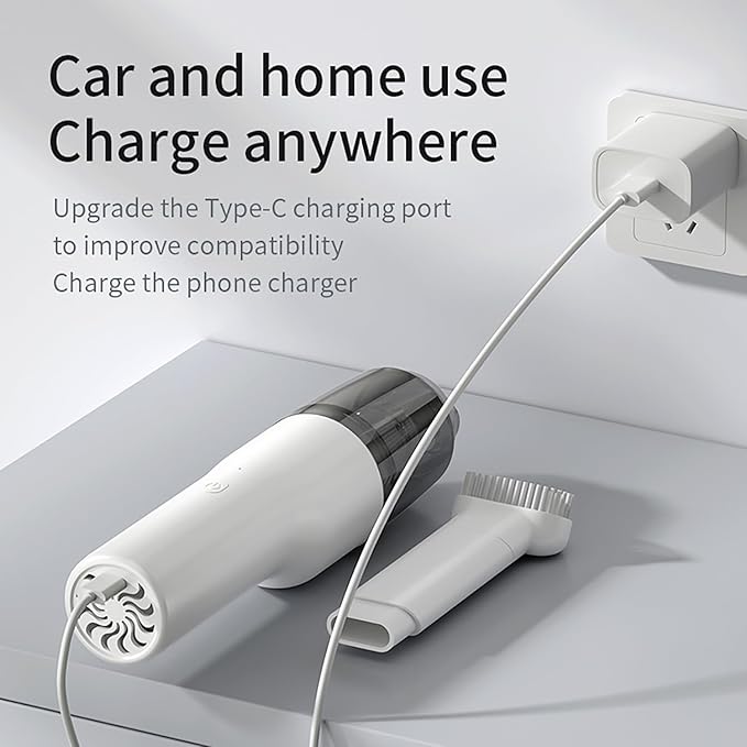 OOYY Car Vacuum Cleaner, 2-in-1 Vacuum Cleaner, Portable mini Cordless Vacuum Cleaner with Blowing and Inflating Functions, Suitable for Home and car use.