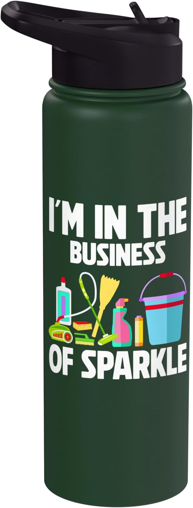 Im in the Business of Sparkle Cleaning Stainless Steel Insulated Water Bottle