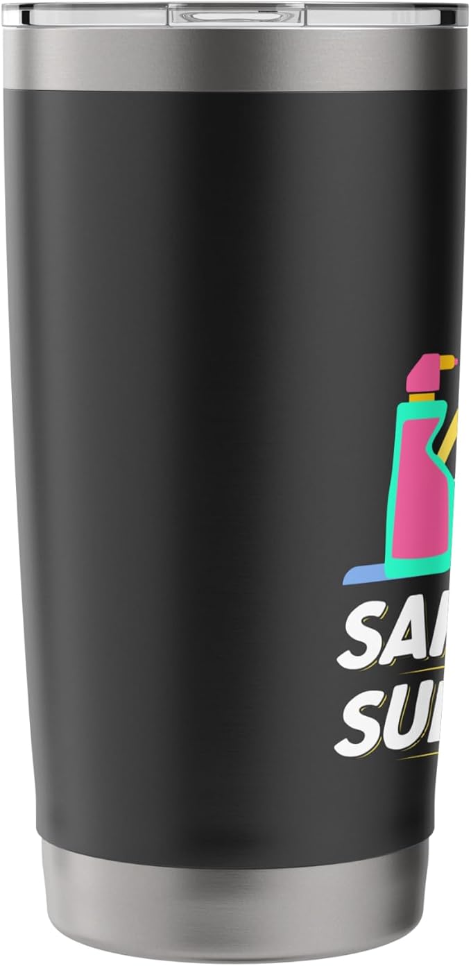 Sanitation Superhero Cleaning Stainless Steel Insulated Tumbler
