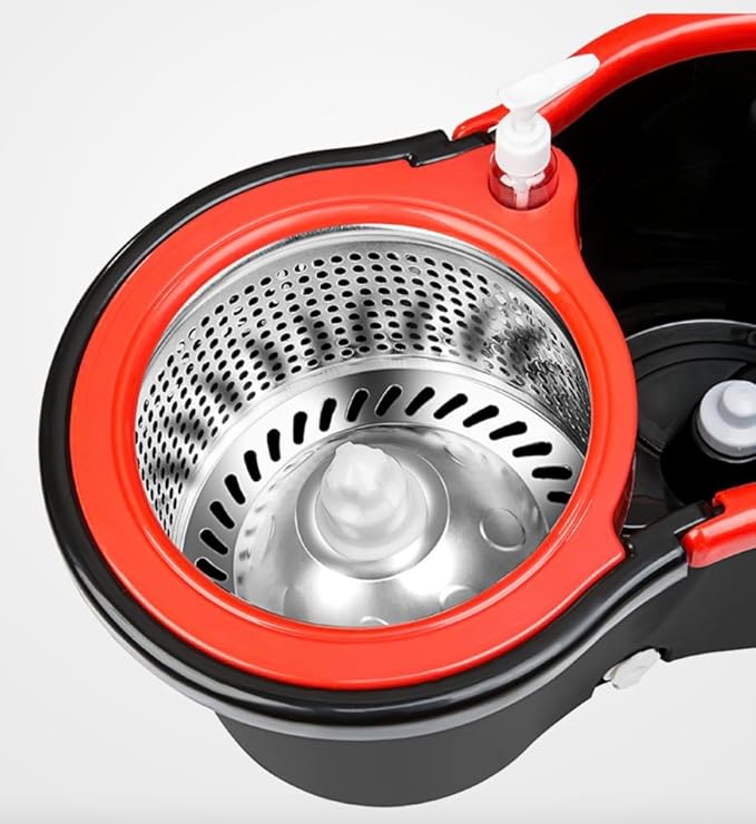 Spin Mop & Bucket Set with 2 Microfiber Mop Heads