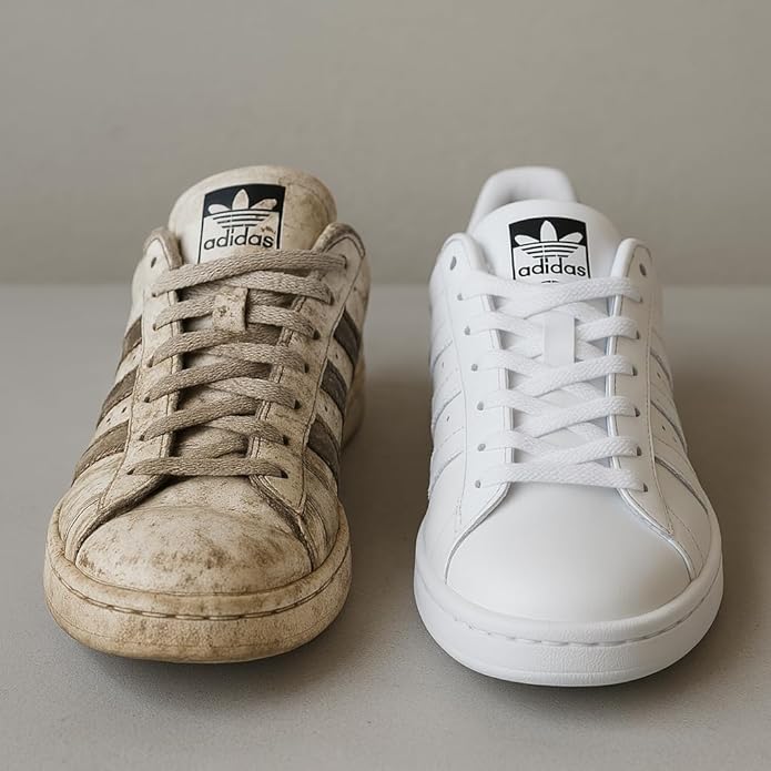 & Conditioner | 1x Cleaning Solution, 1x Brush - Easily Clean Suede, Leather, Nubuck, Canvas and Mesh Shoes - White Sneakers | Shoe Cleaning Kit