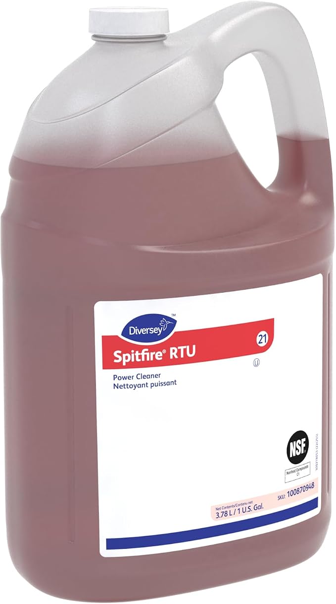 Spitfire Diversey SC 100870948 RTU Liquid Power All-Purpose Cleaner, Heavy Duty Degreaser for Shops & Kitchens, Pine Scent, Ready-to-Use Refill, 1-Gallon