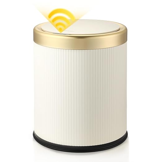 Automatic Touchless Bathroom Trash Can with Lid, 3 Gal and 2.8 Gal Automatic Garbage Bin for Bedroom，Kitchen，Office
