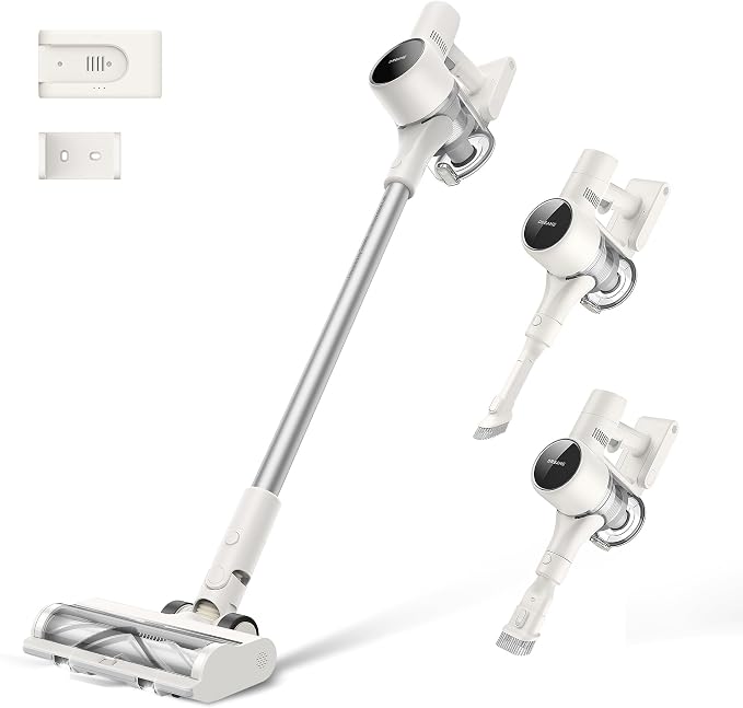 DREAME Cordless Vacuum Cleaner R10 Pure, 120AW Powerful Suction, Stick Vacuum Cleaner for Home, Anti-Tangle, LED Headlights, Up to 60 Mins Runtime, Lightweight for Carpet, Hard Floor, Pet Hair