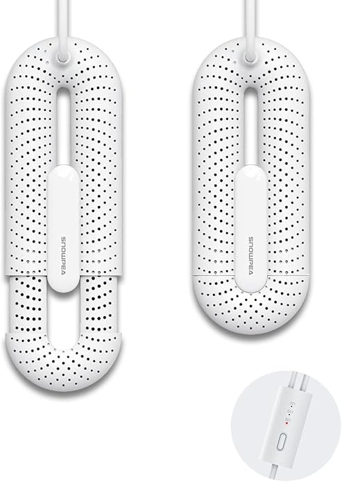 Snowpea Electric Shoe Dryer, Ski Boots Dryer, Shoe & Boot Warmer for Sweaty Sneakers Trainer Shoes with 3/6/9 Hours Timer