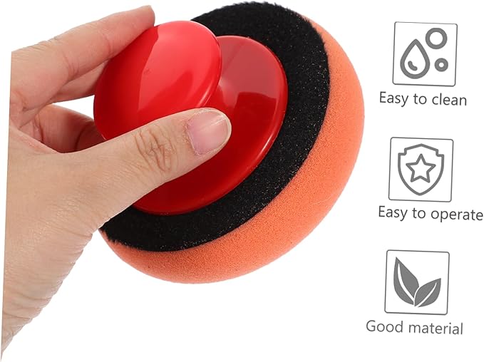 ULTECHNOVO 4sets Car Wax Buffer Auto Wax Buffer Buffing Pad Sponge Polishing Pads for Cars Polishing