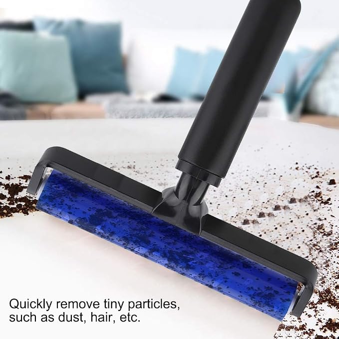 8 Inch Silicone Manual Roller Anti-Static Cleaner Tool, Under the Action of Static Electricity, Small Impurities Will be Adsorbed on the Drum 8"