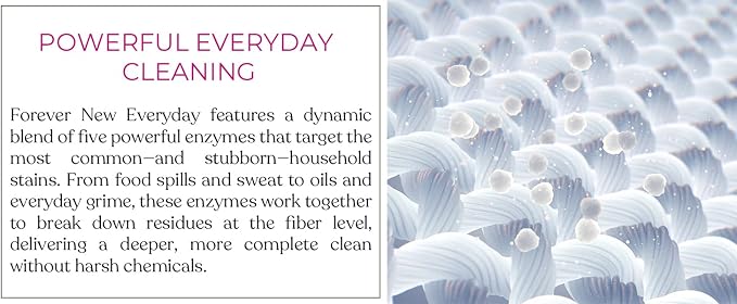 Everyday Liquid Laundry Detergent | Pure Fresh Scent | Hypoallergenic | Enzymed-Based | Odor Control | 42 fl oz