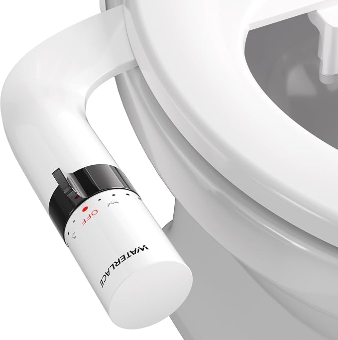 Bidet Attachment for Toilet Seat Sprayer - Non Electric Dual Nozzle with Cold Water - Self Cleaning Toilets Bathroom Spray for Butt Wash - Easy Slim Adjustable Pressure Control Rv Bidets Gifts