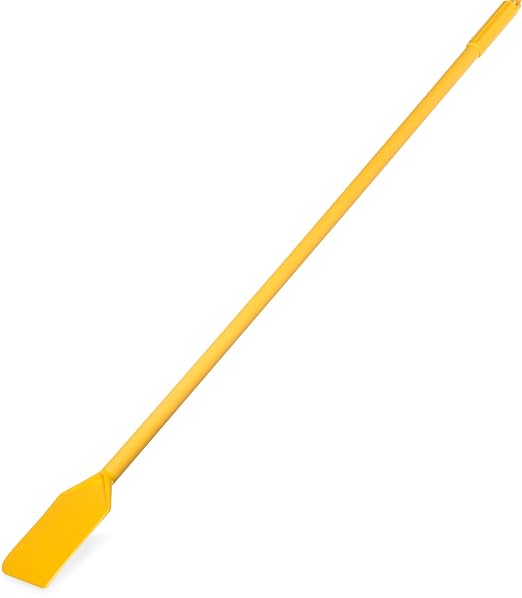 SPARTA Nylon Paddle Mixing Scraper, Long Handle, Waterproof with Color Coded System for Large Batch Cooking and Cleaning, 48 Inches, Yellow, (Pack of 6)