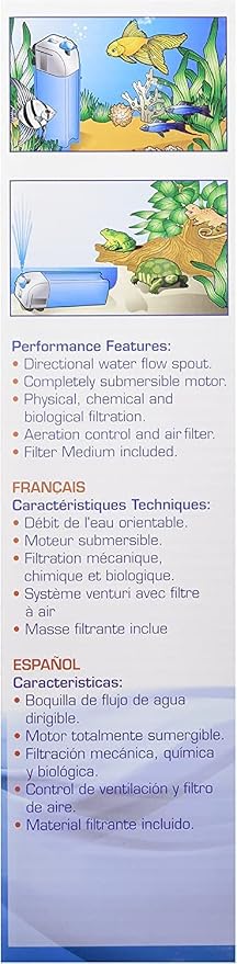 Penn-Plax Cascade 600 Fully Submersible Internal Filter – Provides Physical, Biological, and Chemical Filtration for Aquariums and Turtle Tanks(Pack of 12)