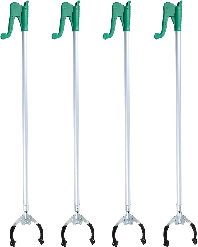 Tatuo 4 Pcs Reacher Grabber Tool 39 Inch Grabber Reacher with Rotating Jaw, Reacher Grabber Pickup Tool Pick up Grab Tool Trash Picker for Outdoor Cleaning and Trash Pickup