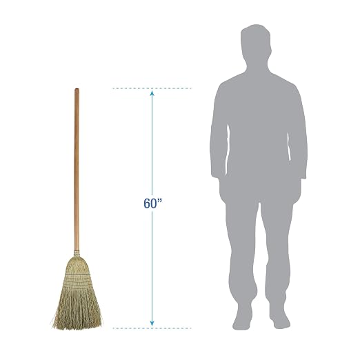 Boardwalk BWKBR10001 100% Corn Warehouse Brooms, 60", Black/Natural (Case of 6)