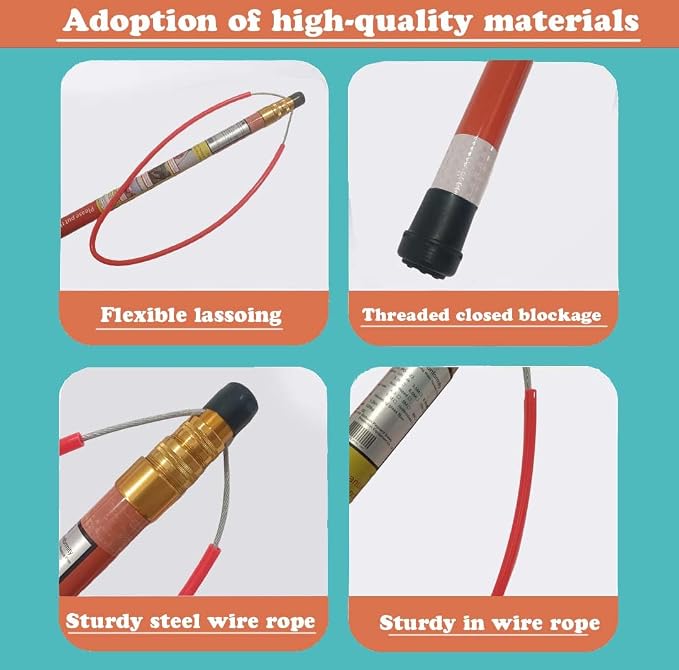 Rescue Hook Water Rescue Pole,4-21ft Telescopic Pool Rescue Hook with Pole, Adjustable Rescue Equipment Lightweight, Emergency Rescue Equipment for Drowning Swimmers (256IN-Orange (Color))