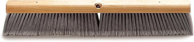 SPARTA 4501423 Flo-Pac Flagged Fine Floor Sweep, Polypropylene Bristles, 24" Block Size, 3" Bristle Trim, Gray (Case of 12)