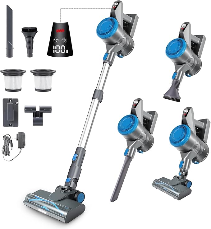 HAUSMEISTER VoltVac Go Cordless Vacuum Cleaner for Home Pet Hair, Portable Handheld Rechargeable Vacuum (Gray)