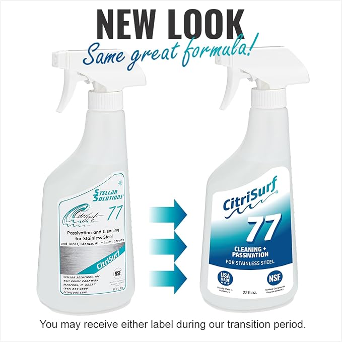 CitriSurf® 77 Stainless Steel Passivation Cleaner – Commercial Grade (22 ounce)