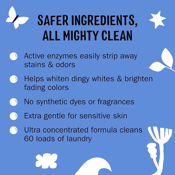 Molly's Suds Super Powder Detergent | Extra Strength Laundry Soap, Stain Fighting | Sensitive Skin | Simple, Effective Ingredients | 60 Loads - Ocean Mist